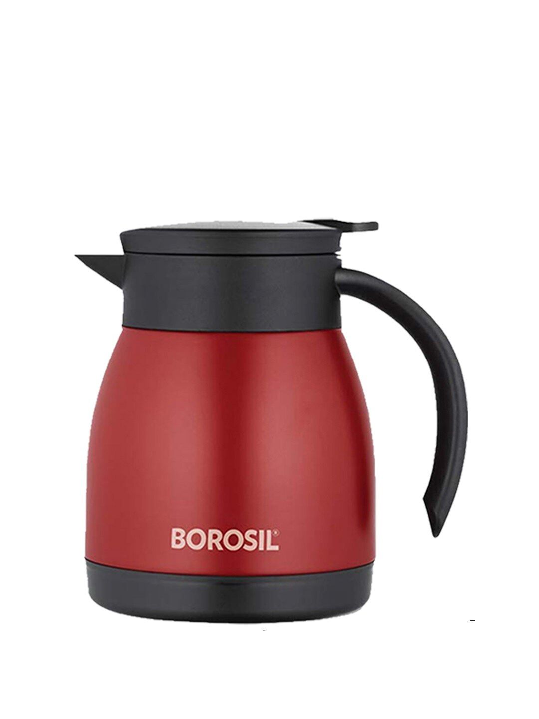 BOROSIL Red & Black Solid Stainless Steel Vacuum Insulated Teapot Price in India