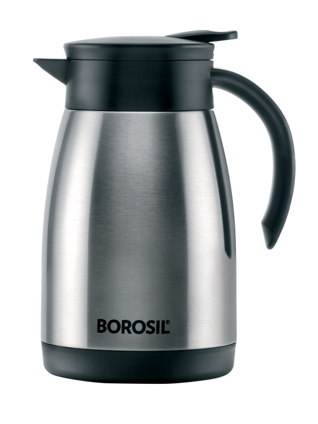 BOROSIL Steel & Black Solid Stainless Steel Glossy Kettle Price in India