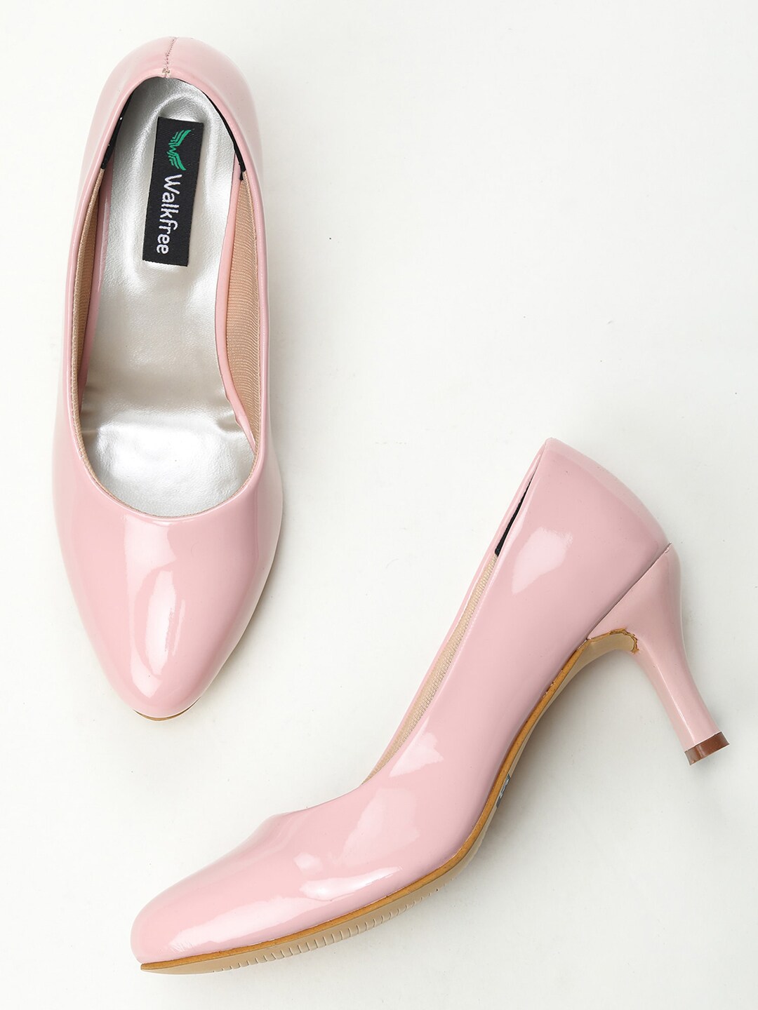 Walkfree Pink Slim Heels Pumps Price in India