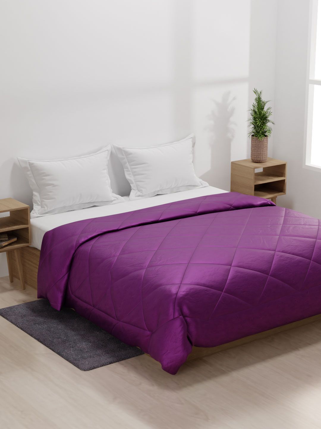 Stoa Paris Purple AC Room 150 GSM Double Bed Comforter Price in India