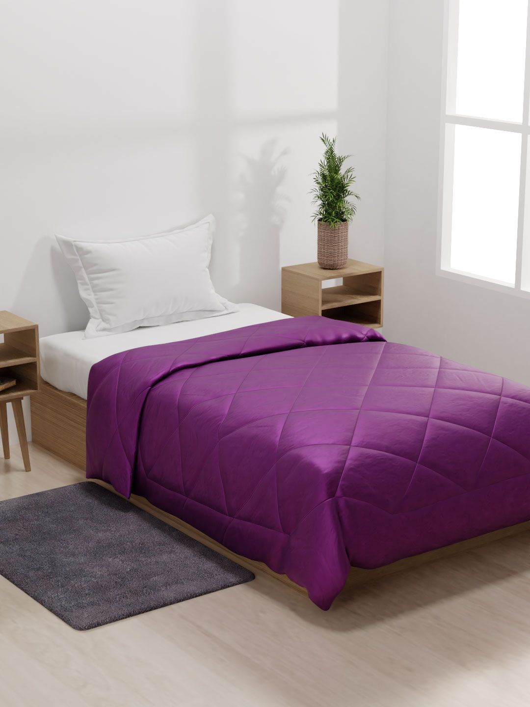 Stoa Paris Purple AC Room 150 GSM Single Bed Comforter Price in India