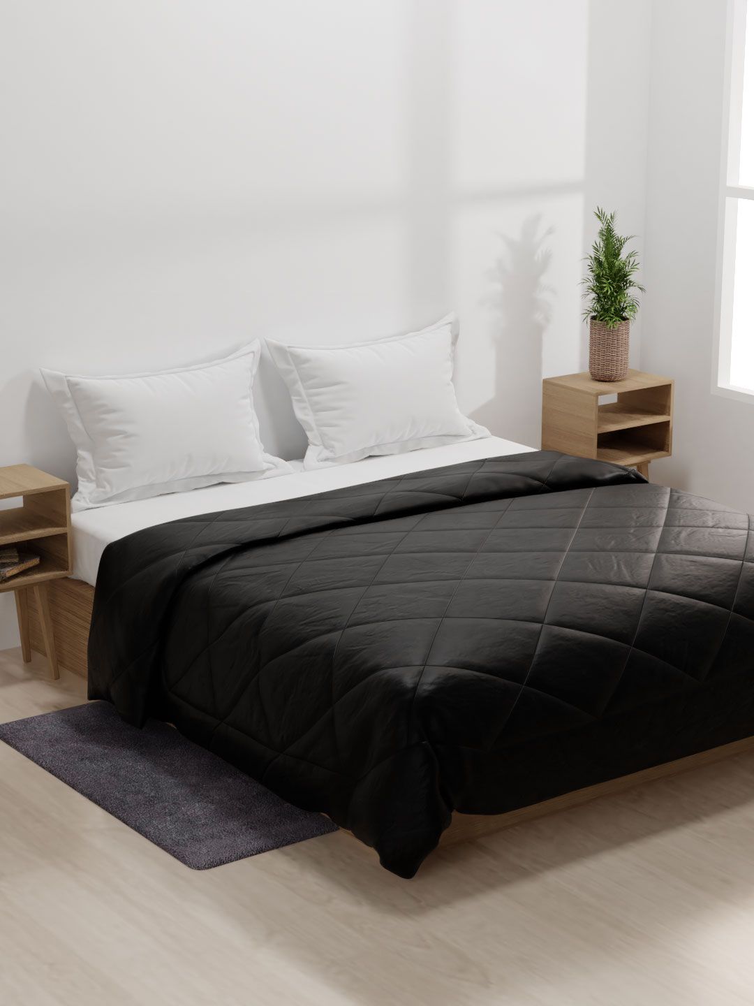 Stoa Paris Black AC Room 150 GSM Double Bed Comforter Price in India