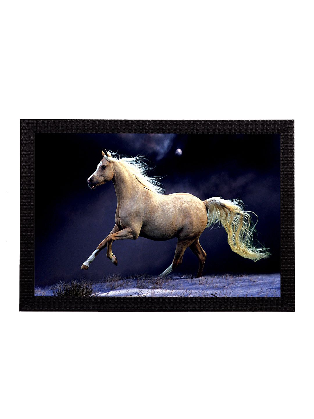 eCraftIndia Multicoloured Running Horse UV Wall Art Price in India
