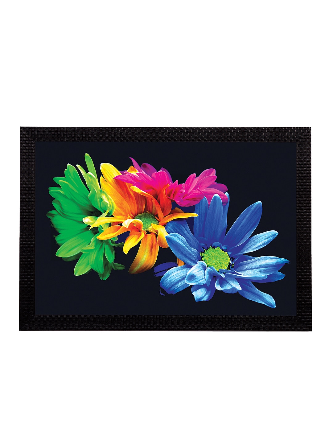 eCraftIndia Multicoloured Floral UV Wall Art Price in India