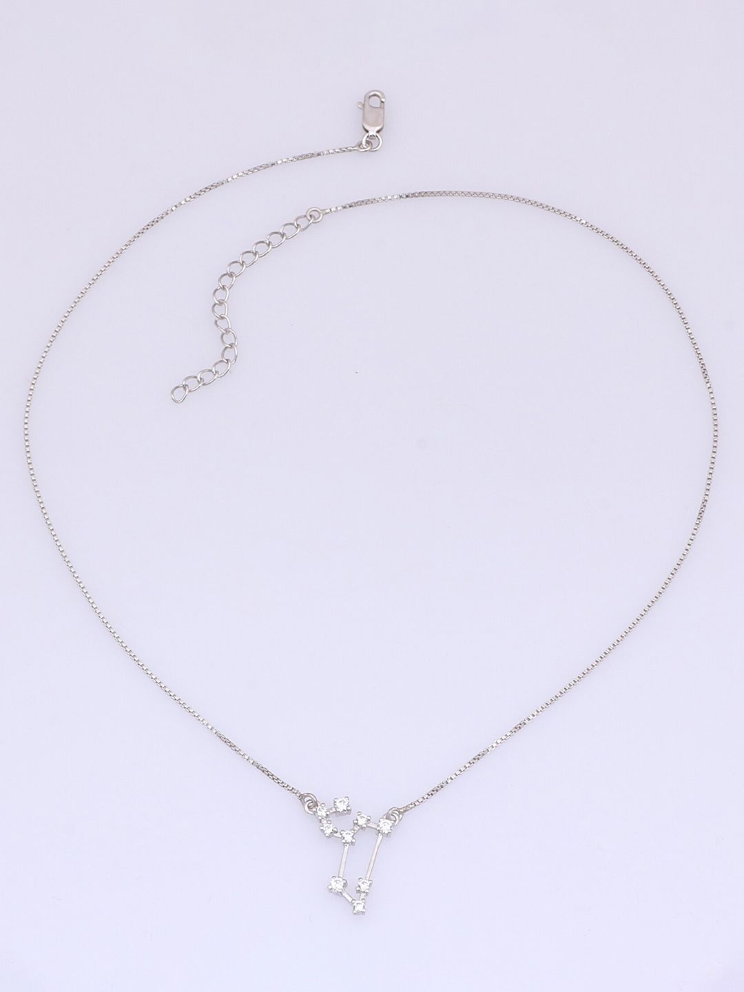 Silgo White Silver Rhodium-Plated Necklace Price in India