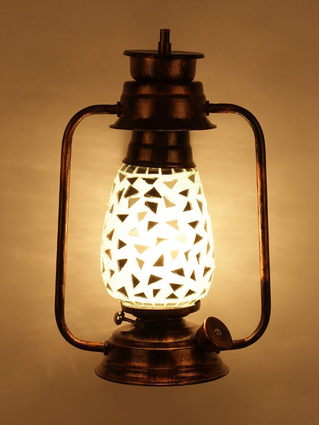 Devansh Copper-Toned Textured Traditional Wall Lamp Price in India