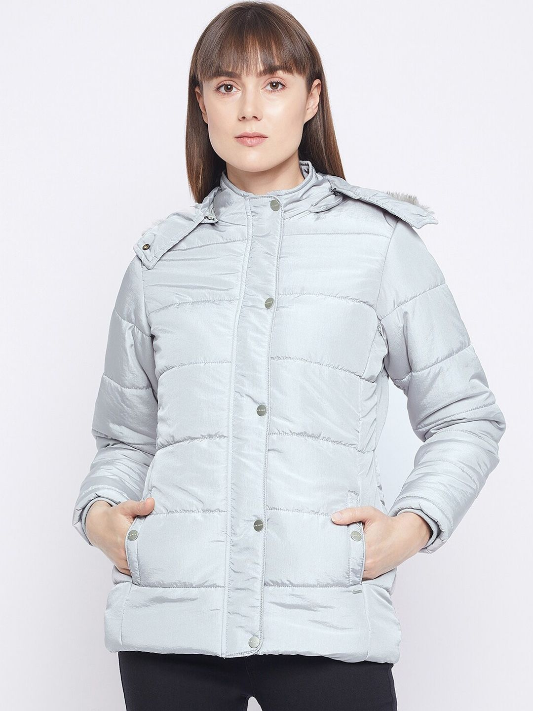 Okane Women Blue wan blue Lightweight Puffer Jacket Price in India