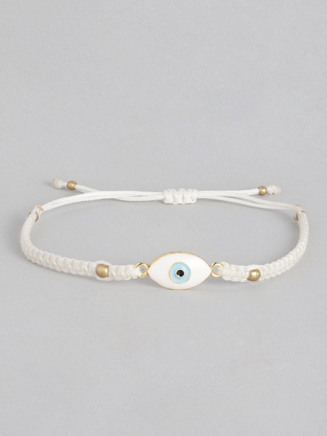 EL REGALO Unisex White Evil Eye Charm Bracelet Price in India