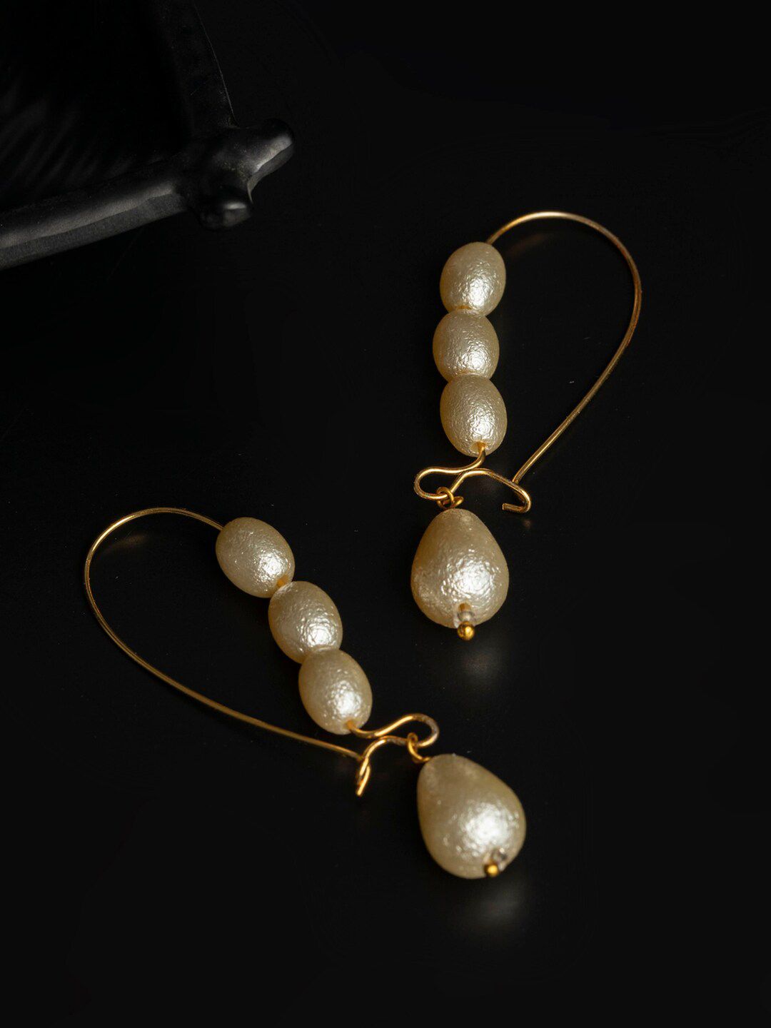 PRITA Gold-Toned Geometric Hoop Earrings Price in India