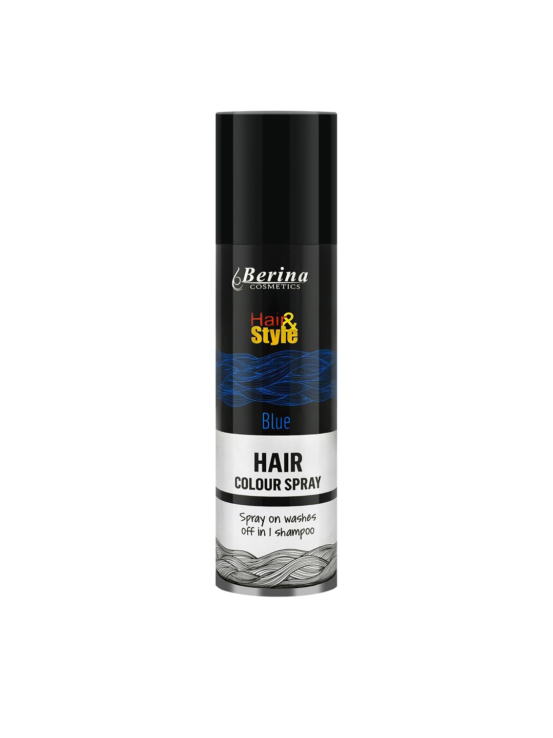Berina Black Hair Color Spray- Blue 150 Ml