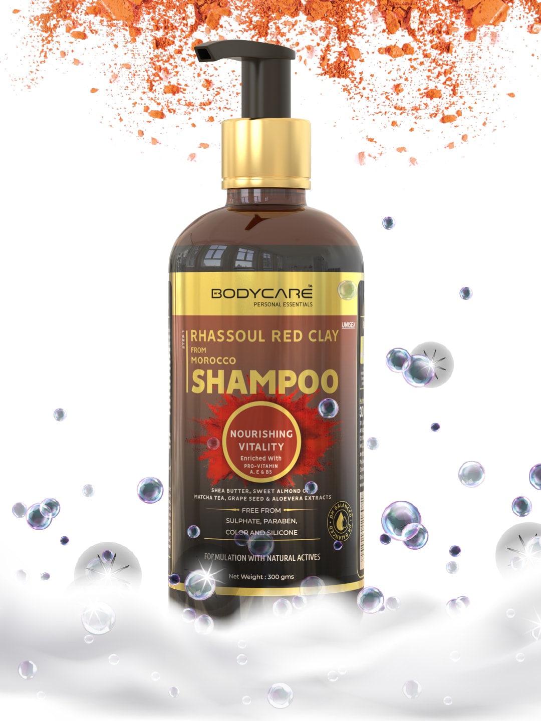 Anti-Dandruff Moroccan Rhassoul Red Clay Shampoo 300g Price in India