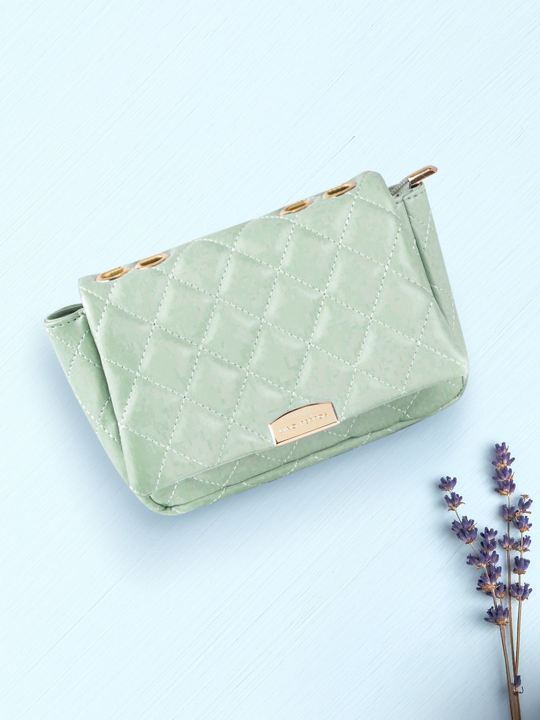 Lino Perros Green Quilted Shoulder Bag Price in India