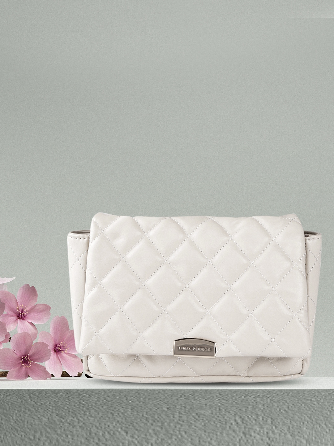 Lino Perros Off White Quilted Shoulder Bag Price in India