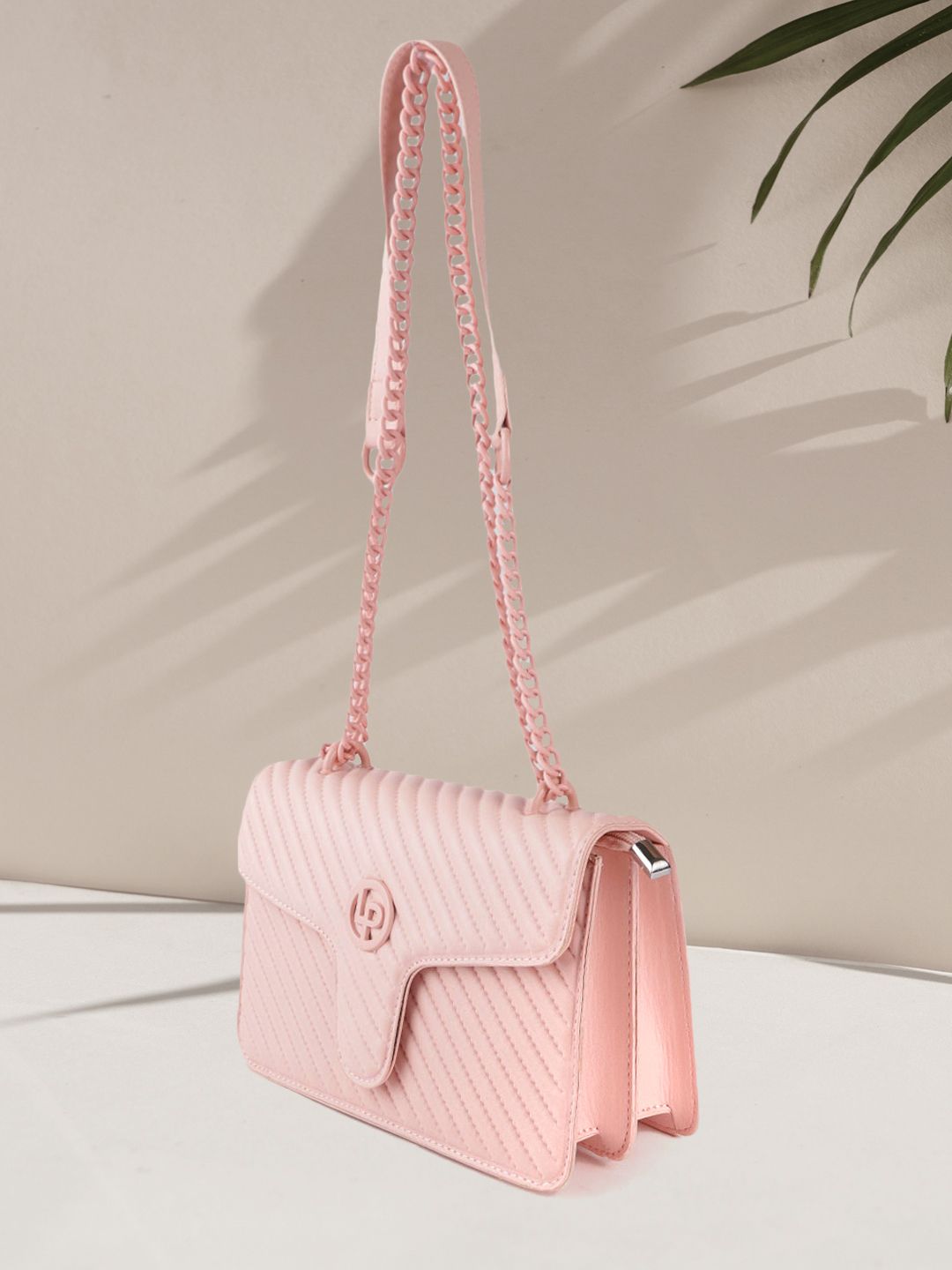 Lino Perros Pink Quilted Shoulder Bag Price in India