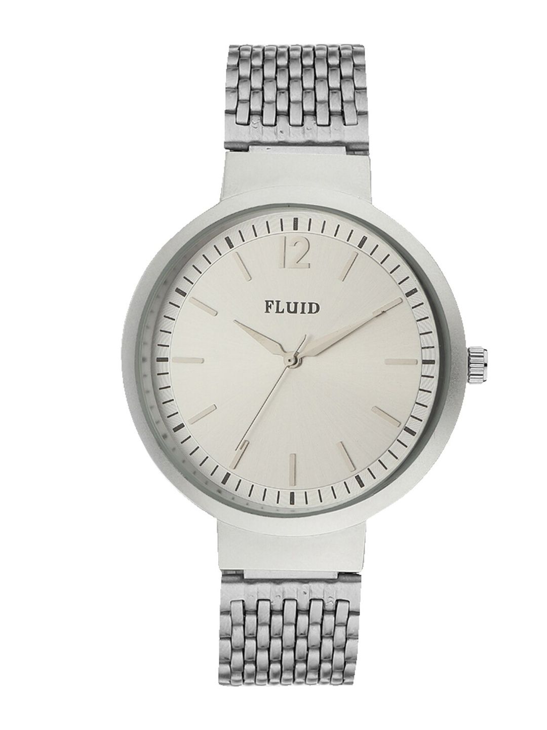 FLUID Woman Silver-Toned Dial & Silver Toned Bracelet Style Straps Analogue Watch Price in India