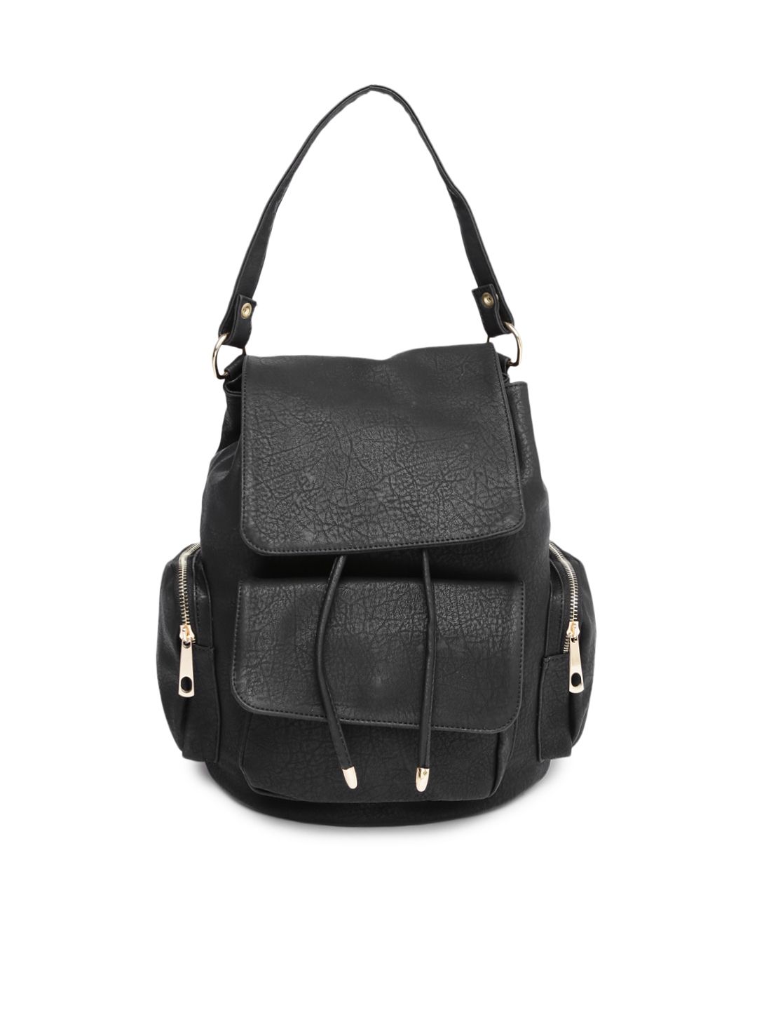 DressBerry Women Black Backpack Price in India