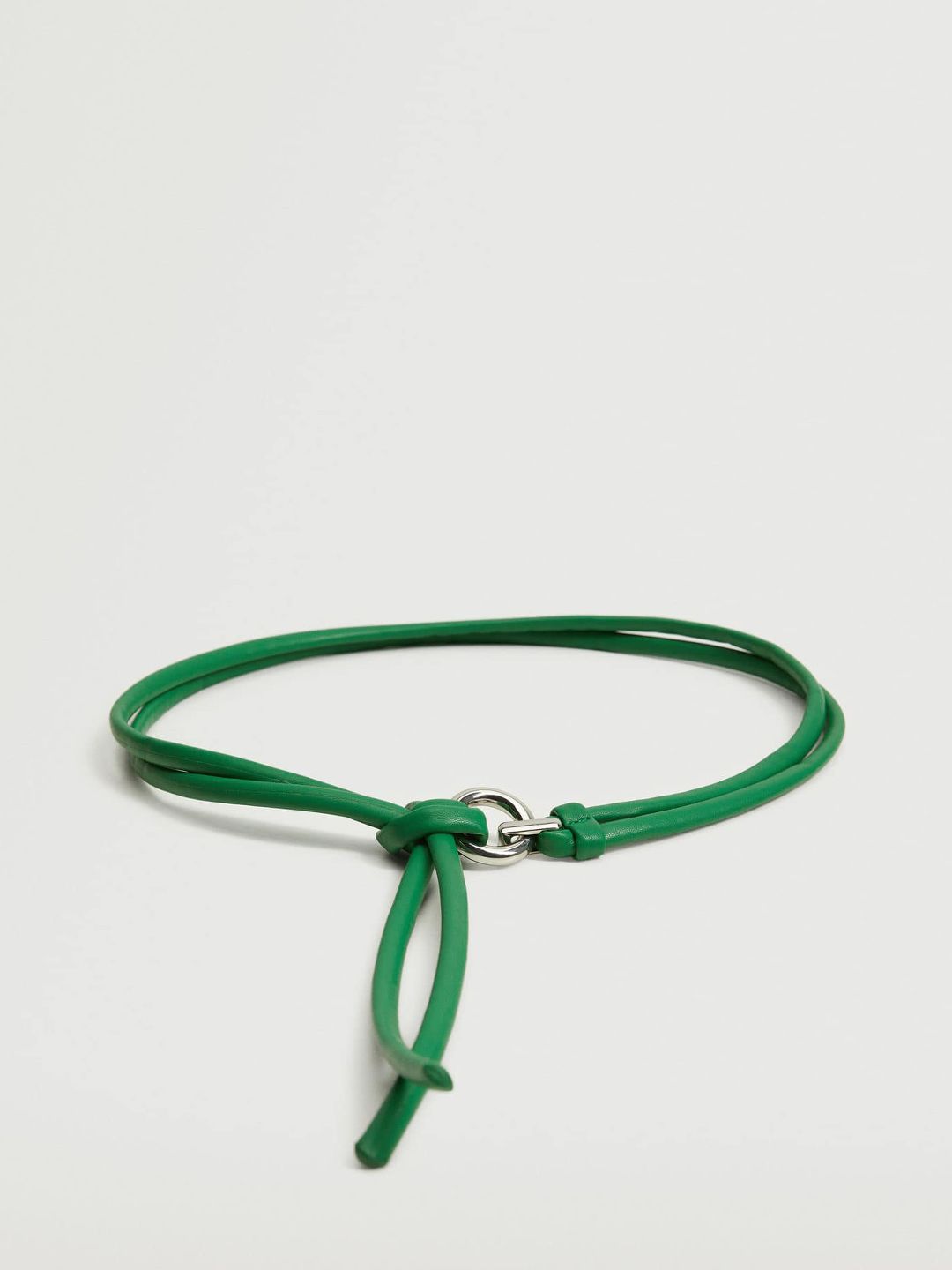 MANGO Women Green Solid Rope Belt with Round Buckle Price in India