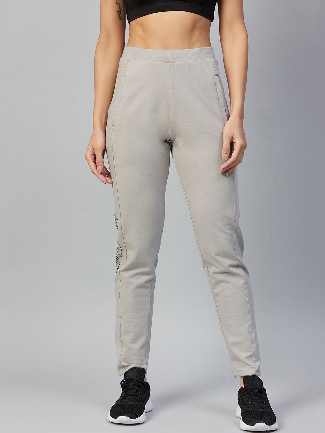 C9 AIRWEAR Women Grey Printed Track Pants Price in India