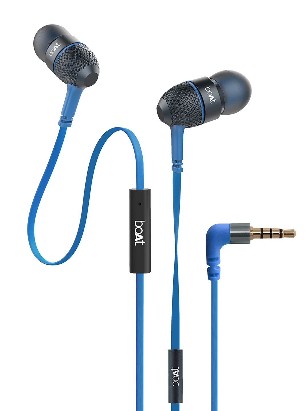 boAt BassHeads 220 M Blue Tangle-free Wired Earphones with Enhanced Bass & Metal Finish Price in India