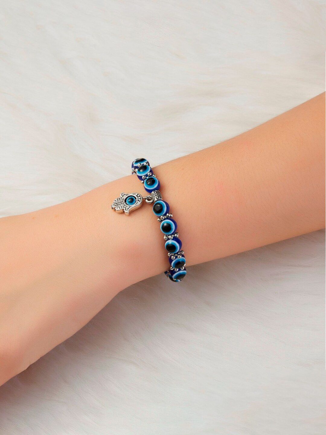 Yellow Chimes Unisex Blue & Silver-Toned Bracelet Price in India