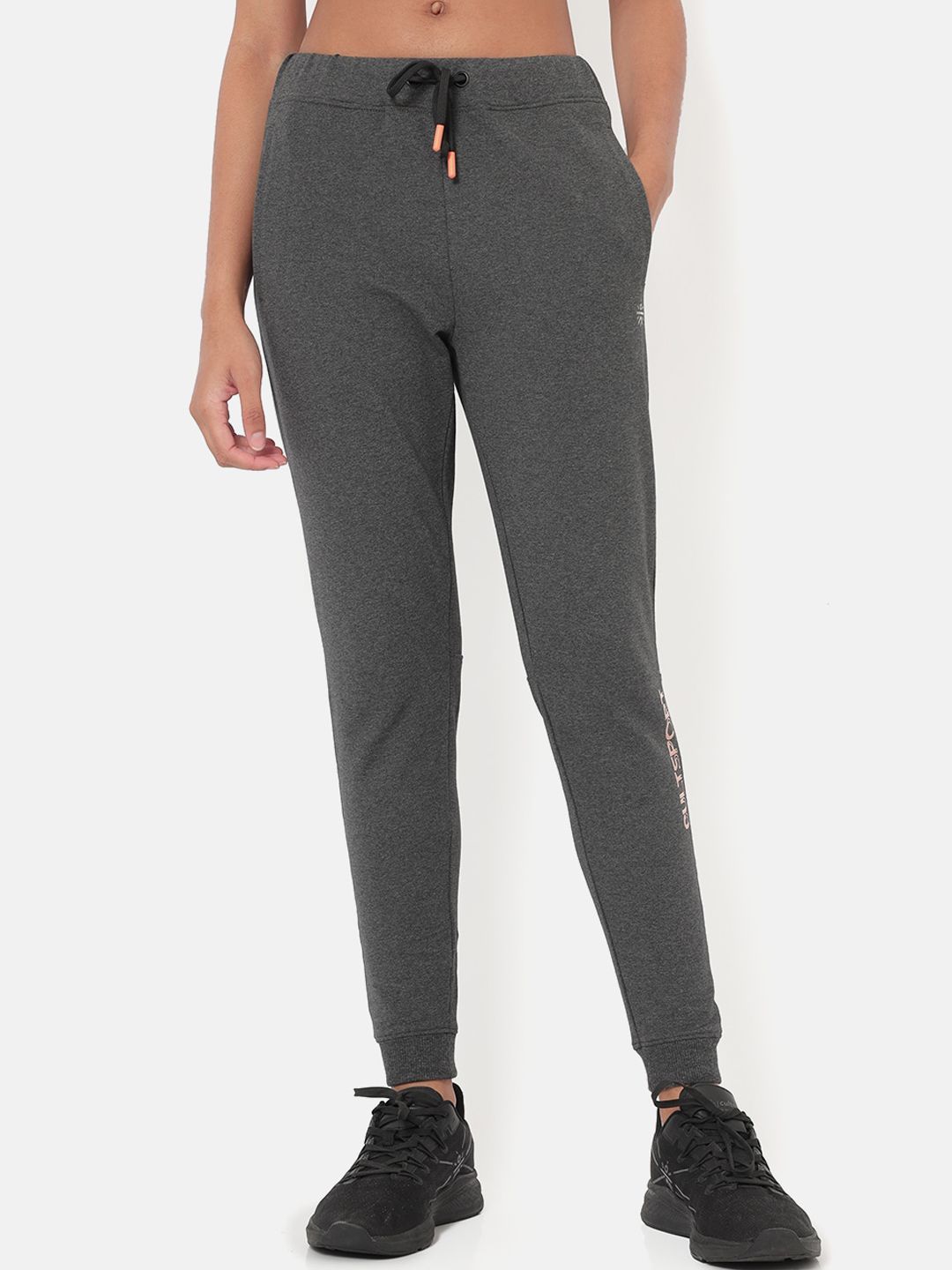 Cultsport Women Grey Melange Solid Joggers Price in India