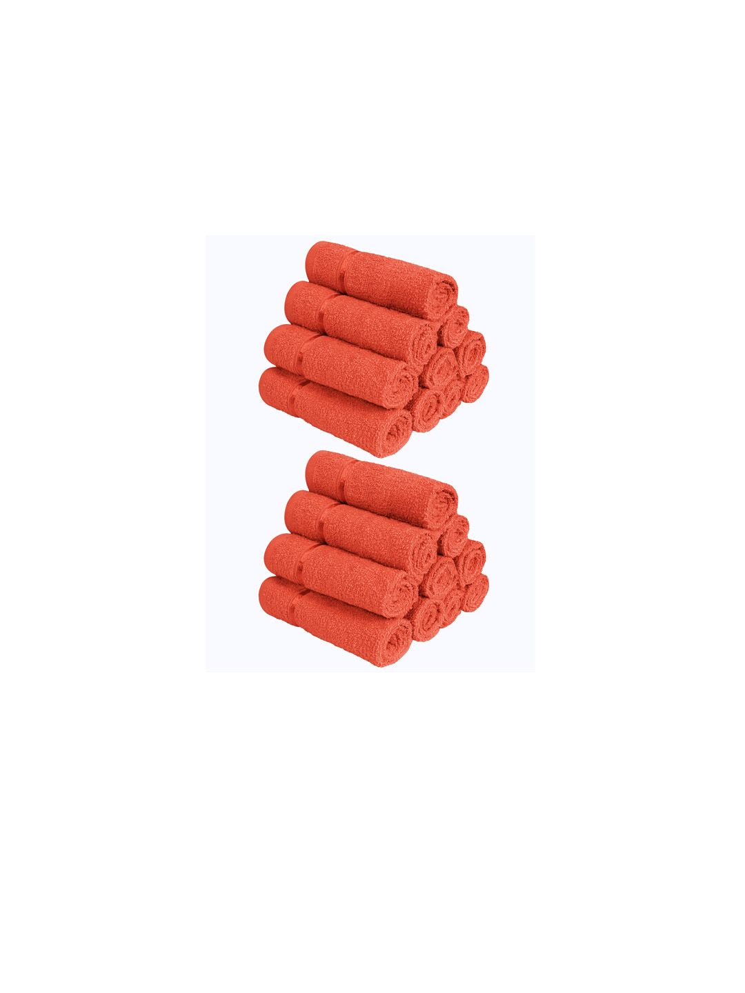 Story@home Set Of 20 Orange Solid Pure Cotton 450 GSM Face Towels Price in India