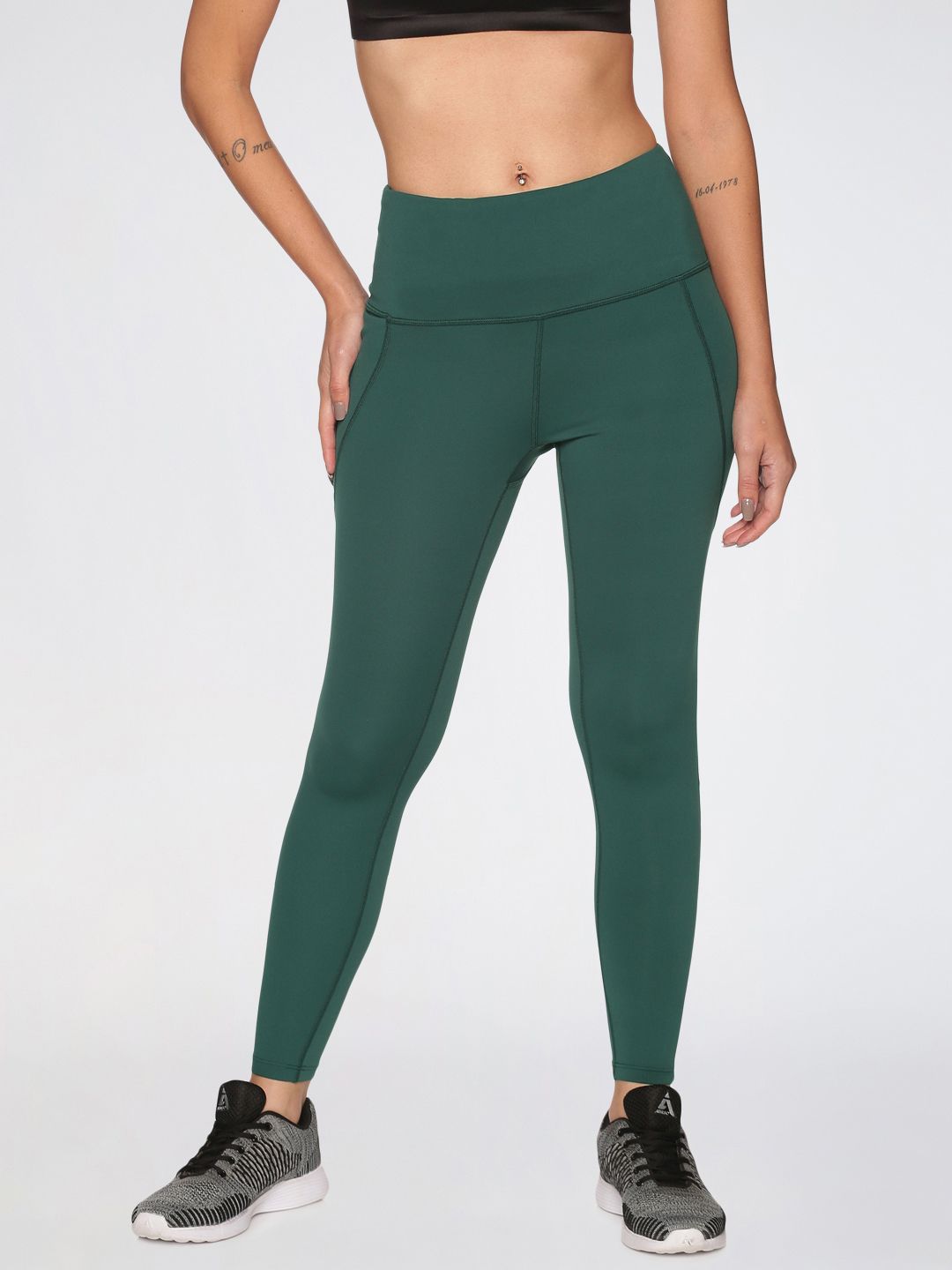 BlissClub Women Green Super Stretchy & High Waisted The Ultimate Leggings Price in India