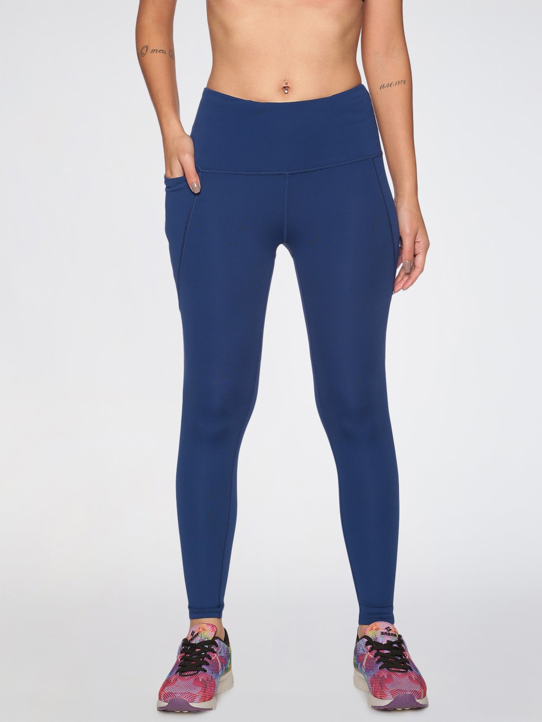 BlissClub Women Navy Blue Super Stretchy & High Waisted The Ultimate Leggings Price in India