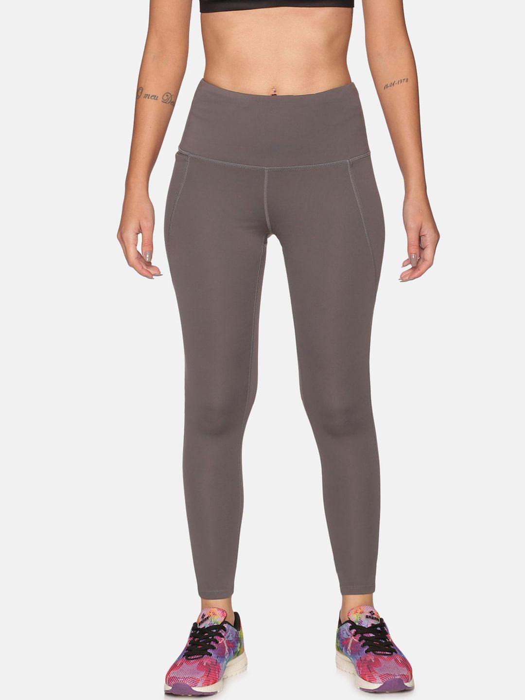 BlissClub Women Light Grey Super Stretchy and High Waisted The Ultimate Tights Price in India