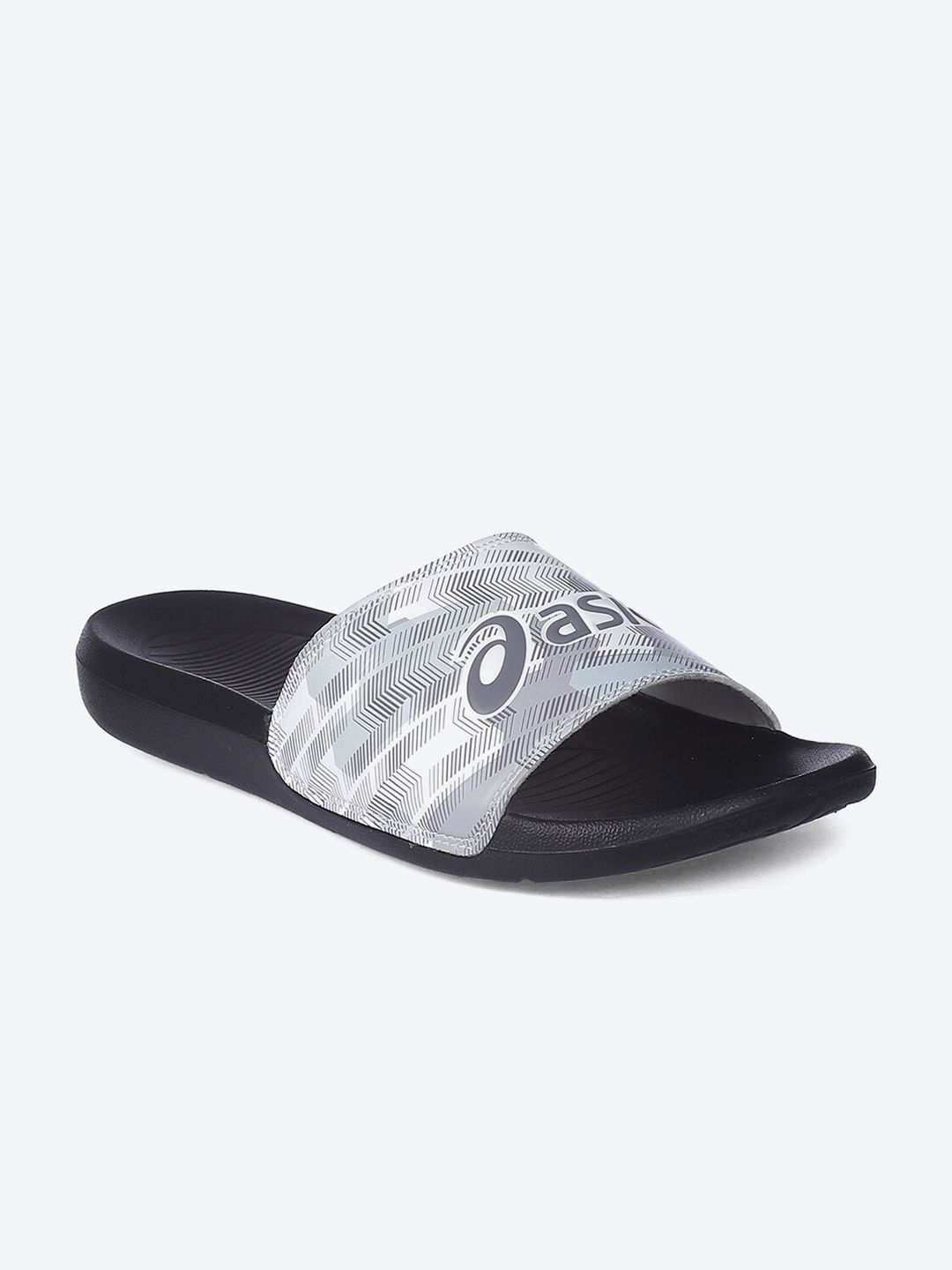 ASICS Unisex Grey & Black Printed AS003 Sliders Price in India