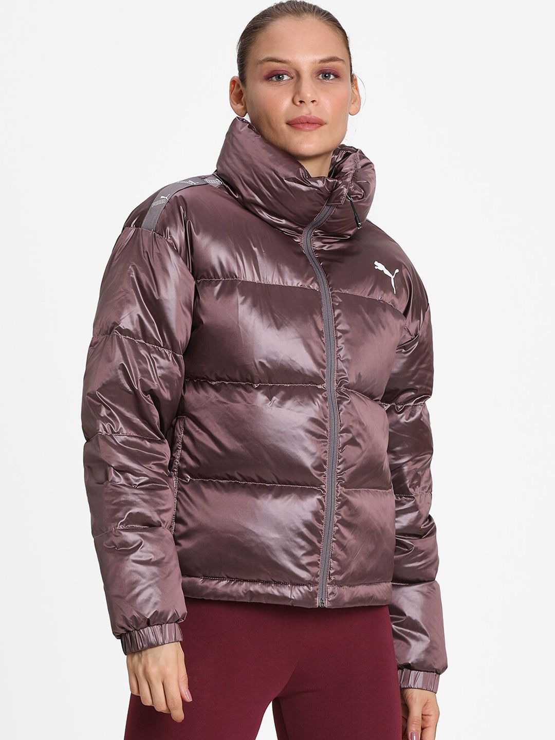 Puma Women Pink Quilted Jacket Price in India