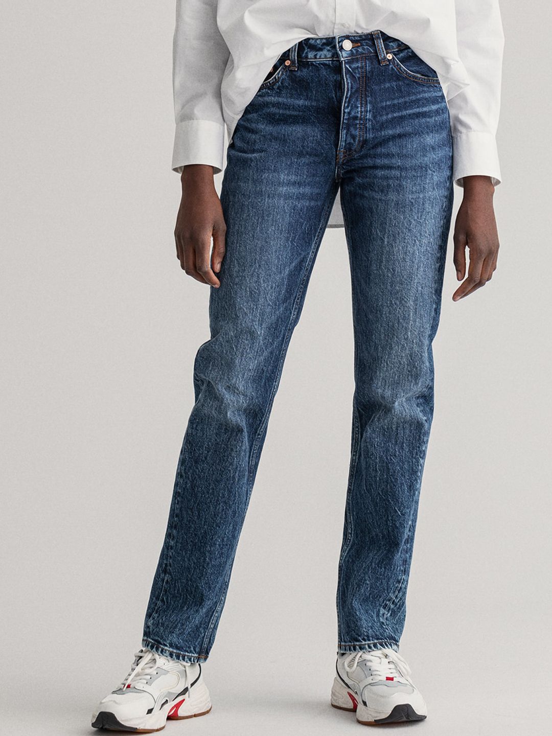 GANT Women Blue Slim Fit Light Fade Jeans Price in India