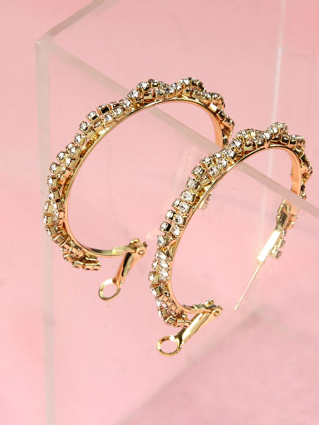 Kazo Gold-Plated Circular Hoop Earrings Price in India