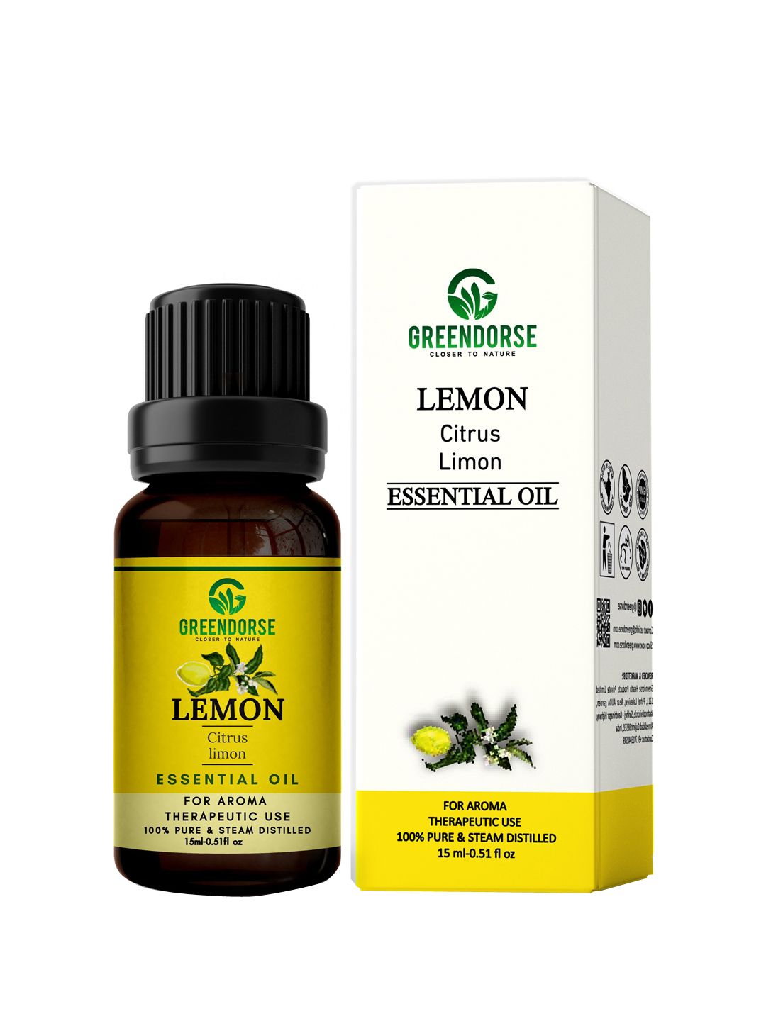 GREENDORSE Unisex Lemon Essential Oil 15ml Price in India