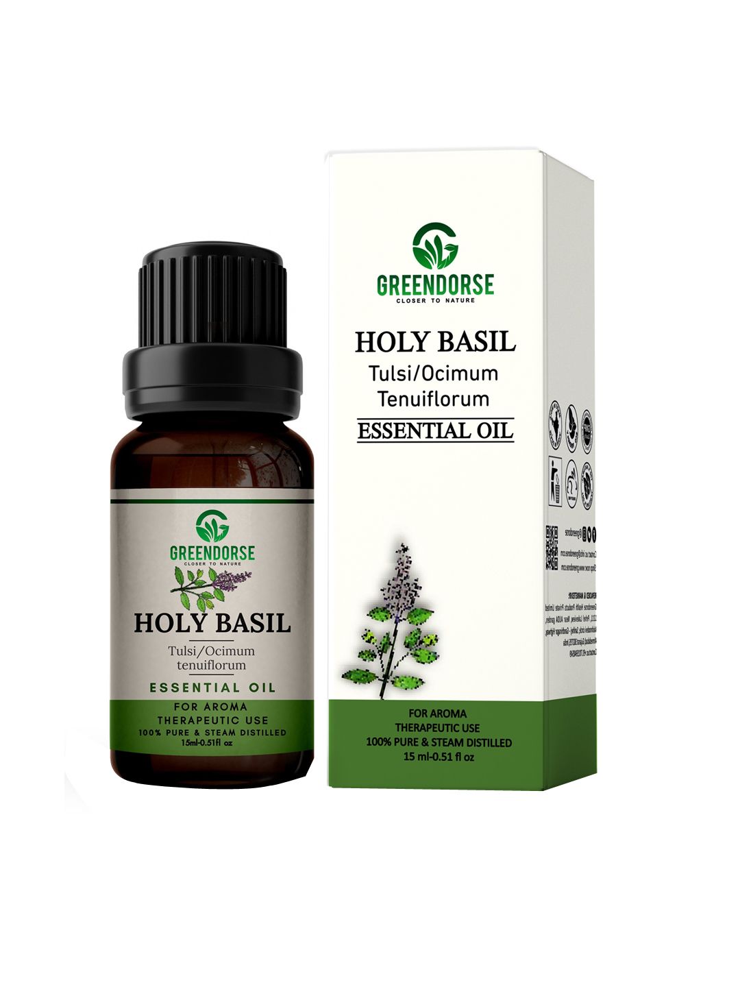 GREENDORSE Unisex Holy Basil Essential Oil- 15 ml Price in India