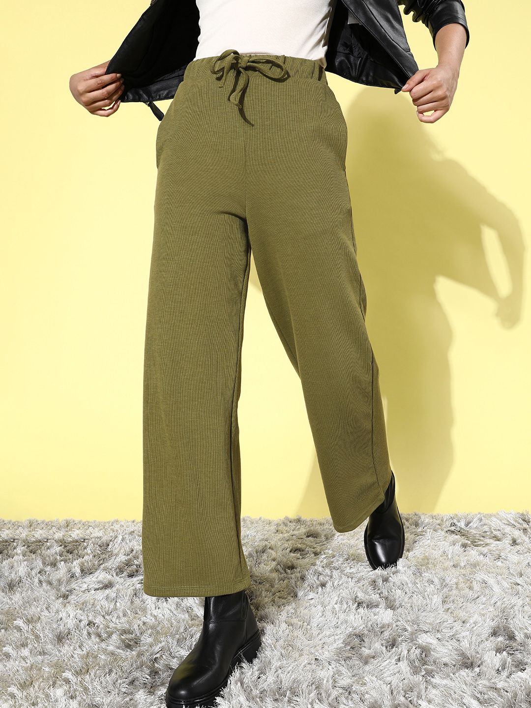 Tokyo Talkies Women Green Trousers Price in India