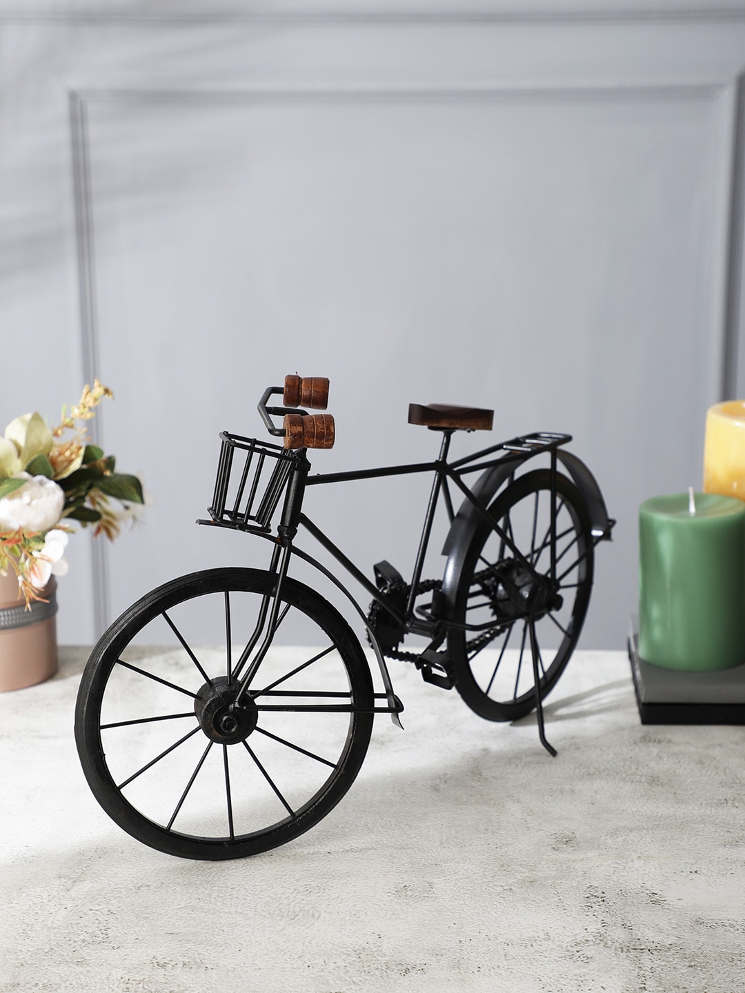 EXIM DECOR Black Handcrafted Iron Bicycle Showpiece Price in India