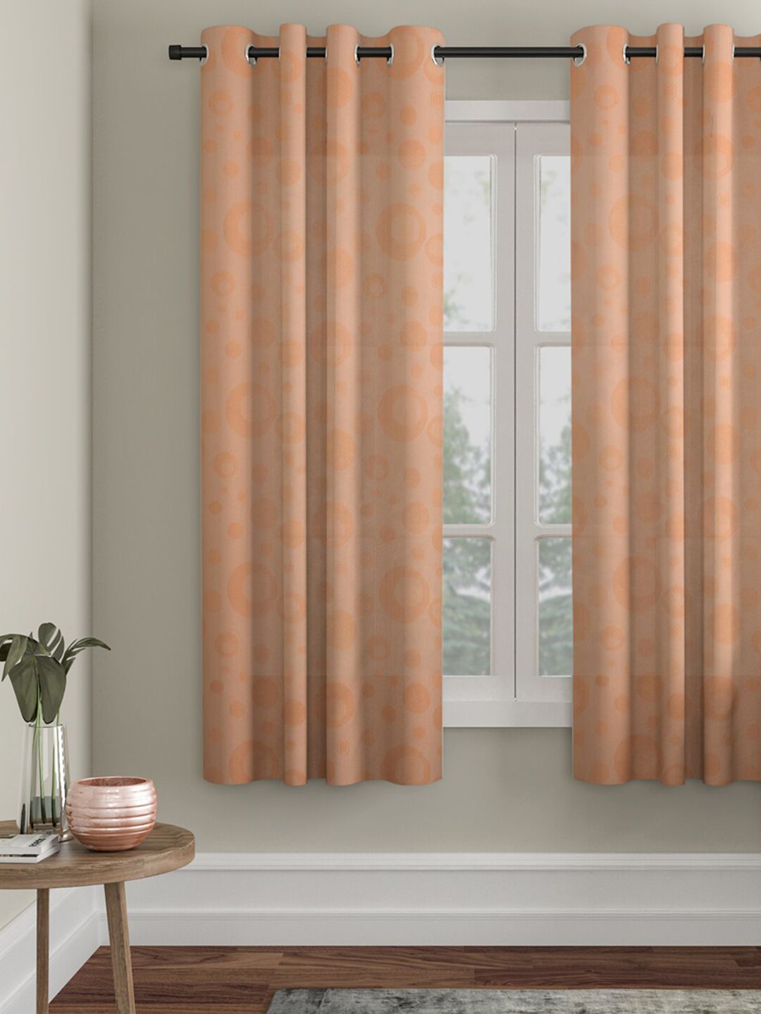 HOSTA HOMES Brown Window Curtain Price in India