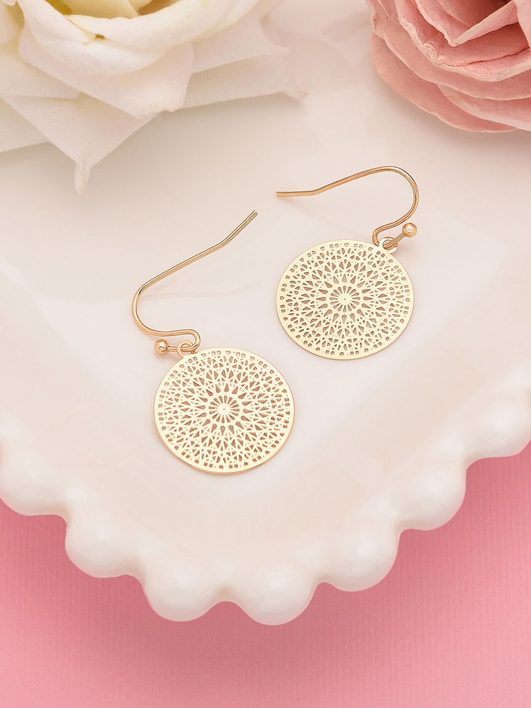 Accessorize London Women's Gold Filigree Short Drop Earring Price in India