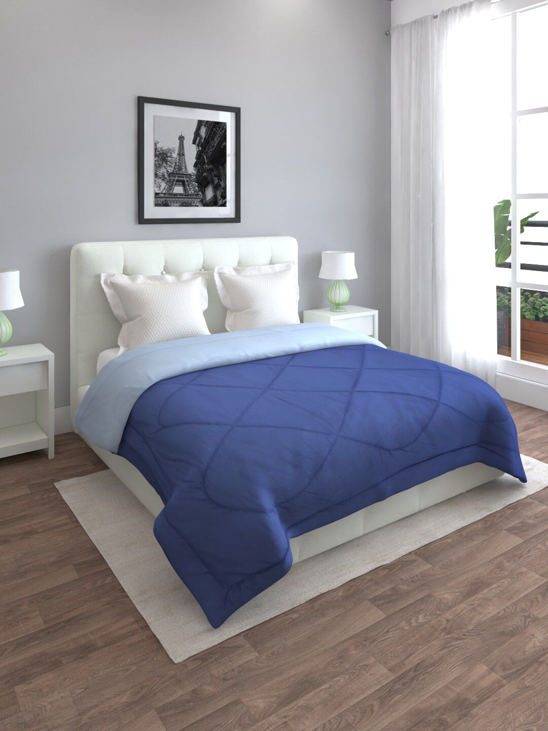 ROMEE Blue AC Room 210 GSM Double Bed Comforter Price in India