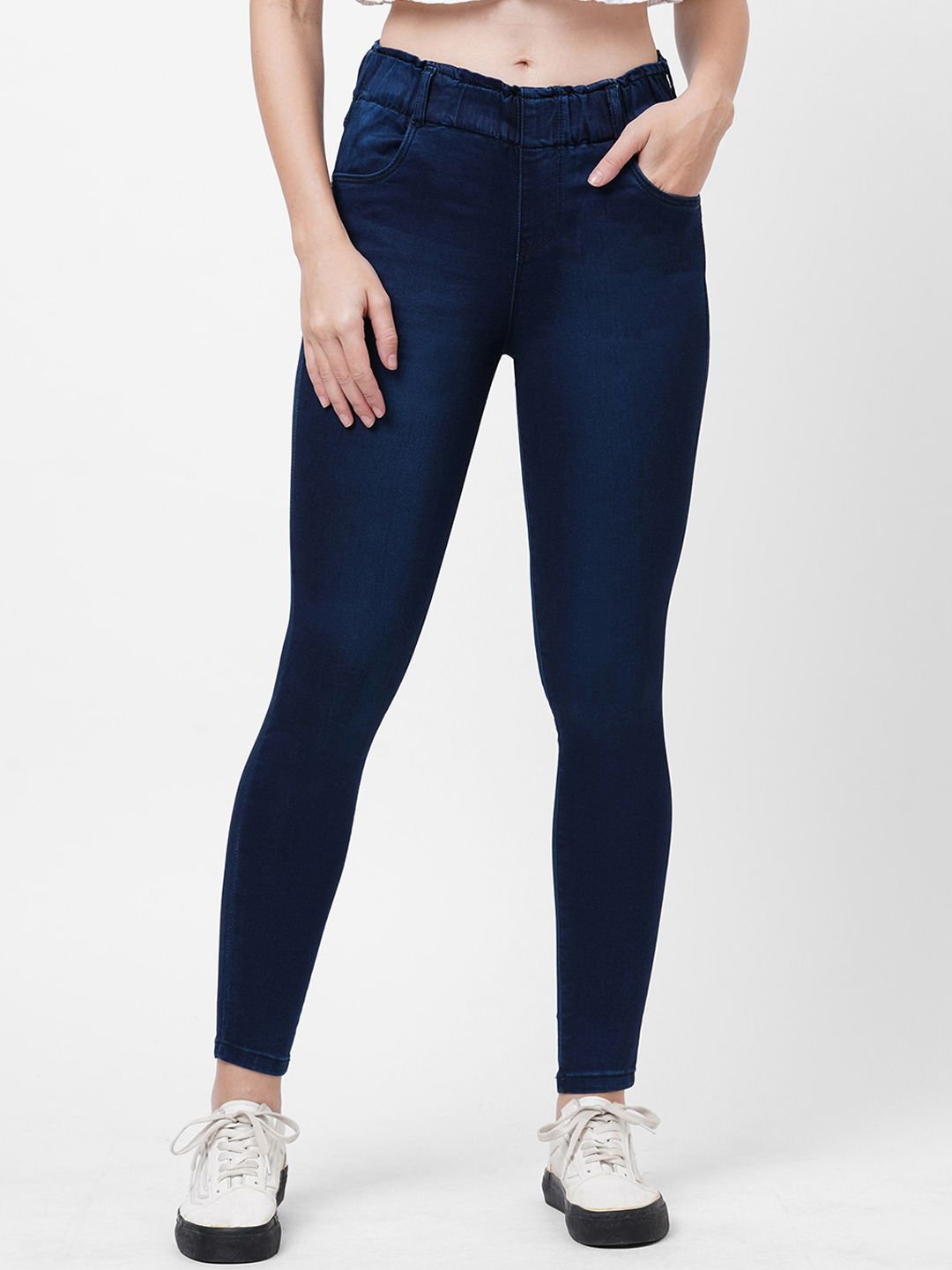 Kraus Jeans Women Blue Skinny Fit Stretchable Jeans Price in India