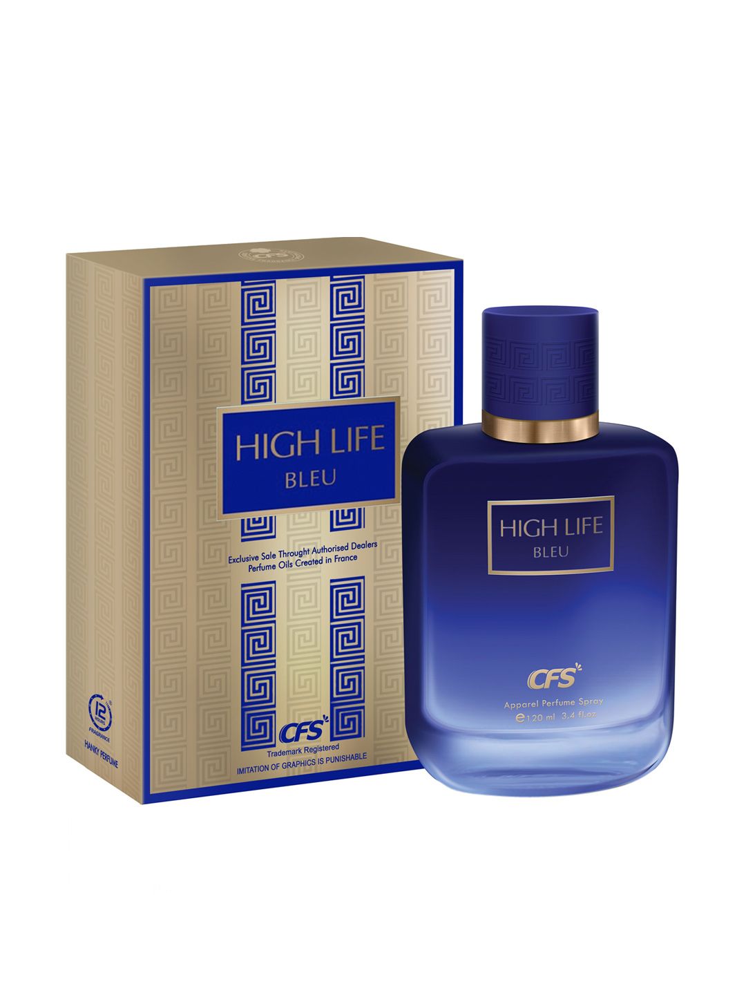 CFS Unisex Blue High Life Bleu Long Lasting Perfume-120ml Price in India