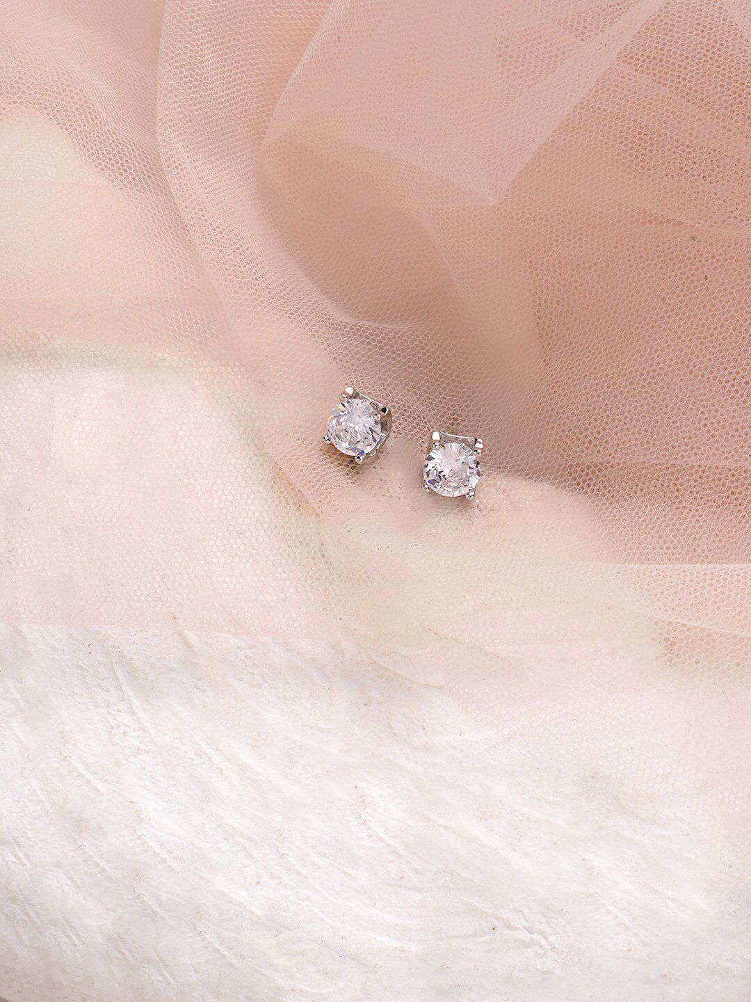 BEWITCHED White Contemporary Studs Earrings Price in India