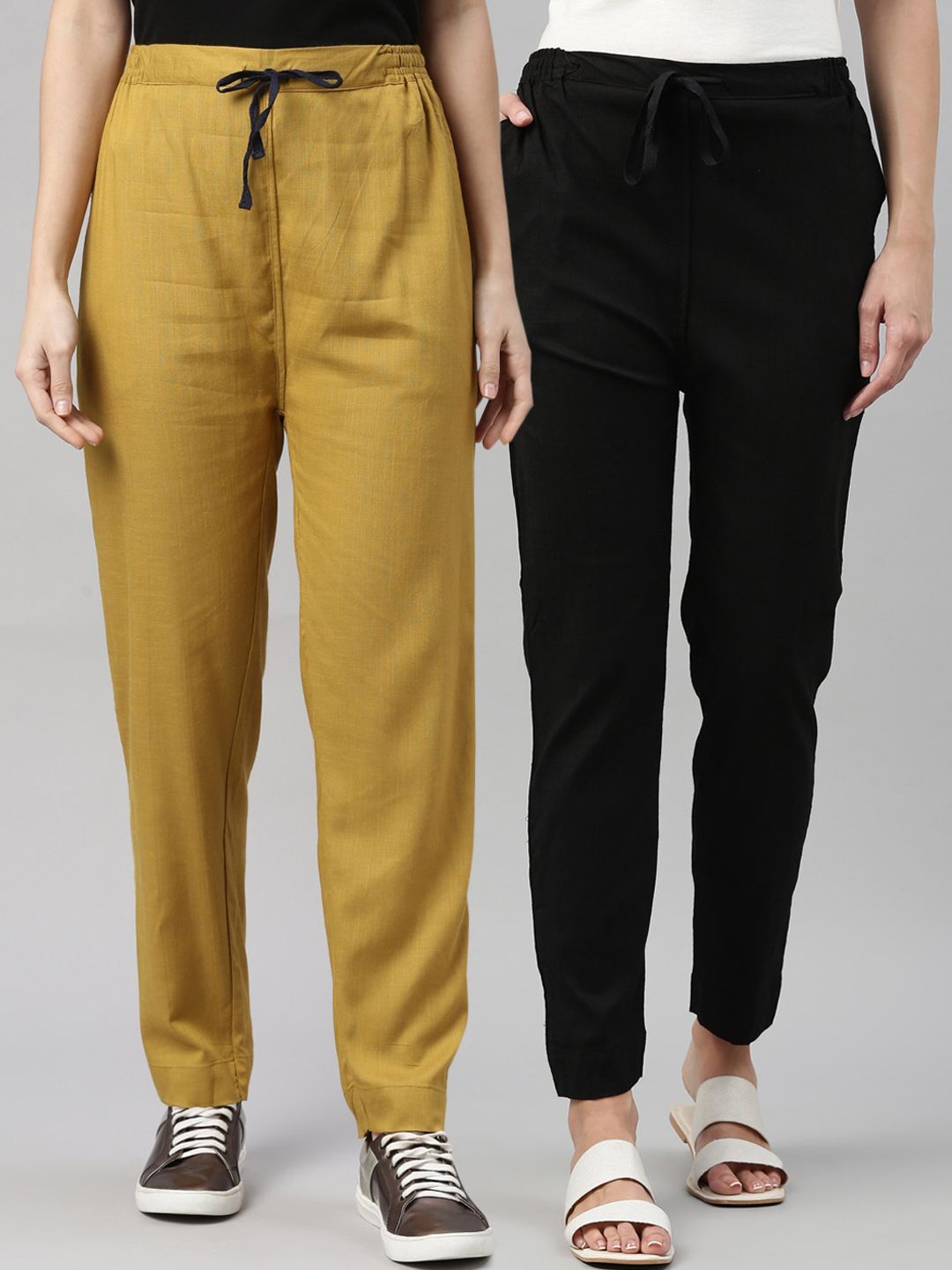 Kryptic Women Pack of 2 Trousers Price in India