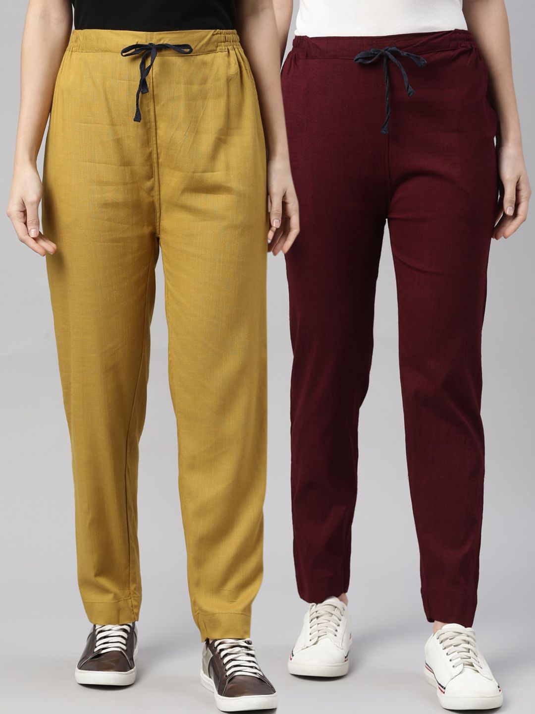 Kryptic Women Pack of 2 Trousers Price in India