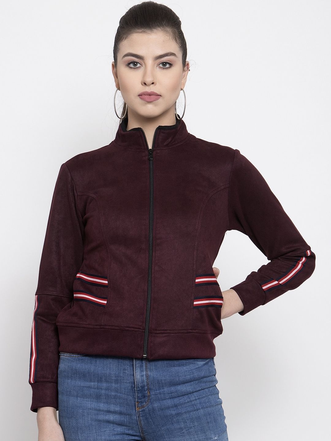 armure Women Maroon Lightweight Tailored Jacket Price in India