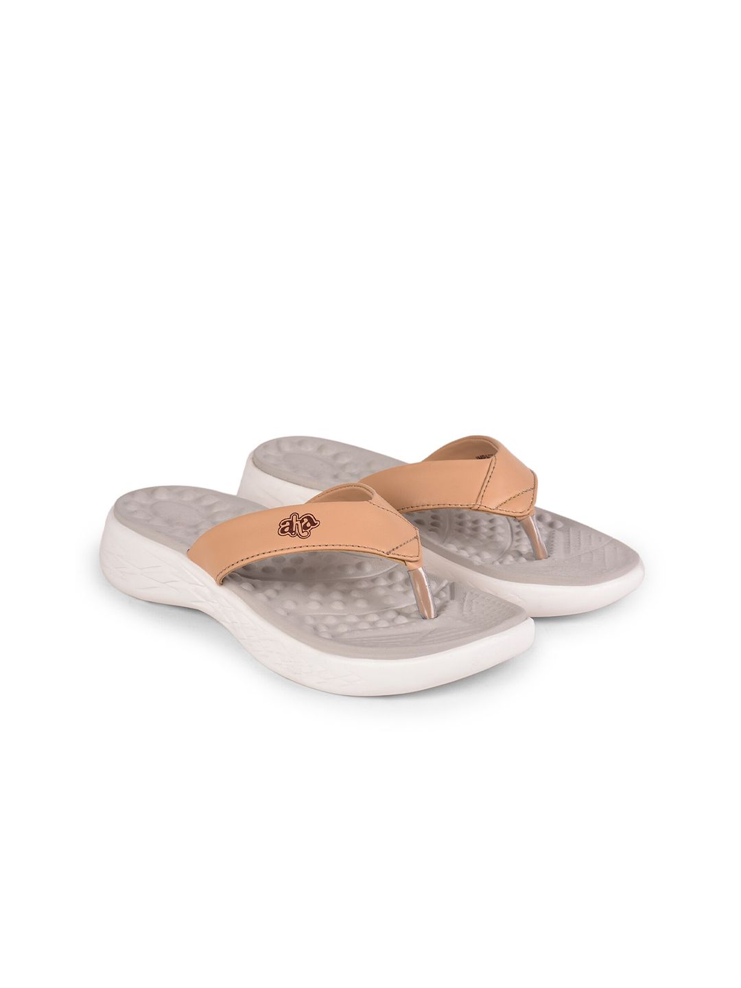 Liberty Women Beige & Tan Rubber Slip-On Price in India