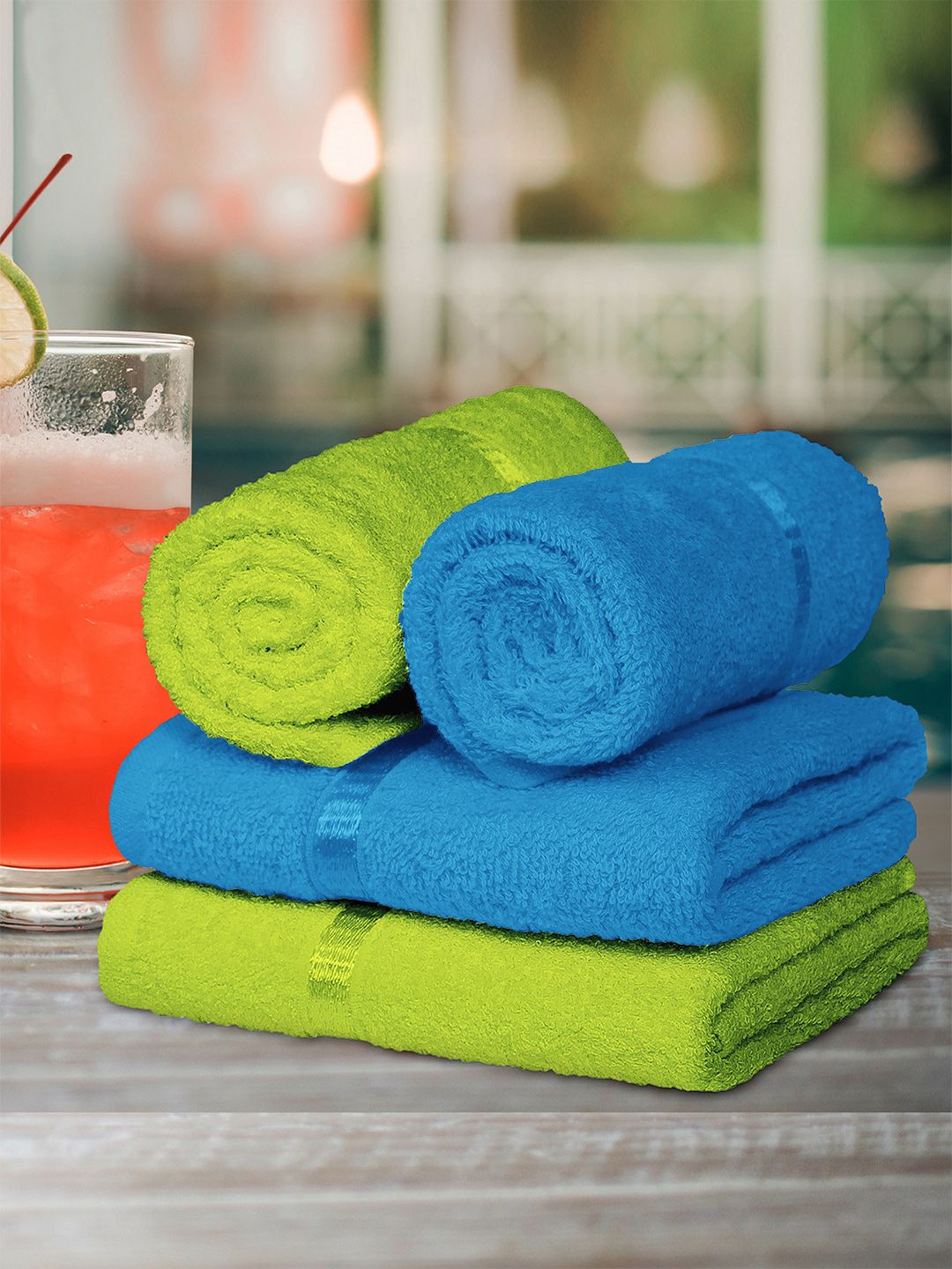 Story@home Set Of 4 450GSM Pure Cotton Hand Towel Price in India