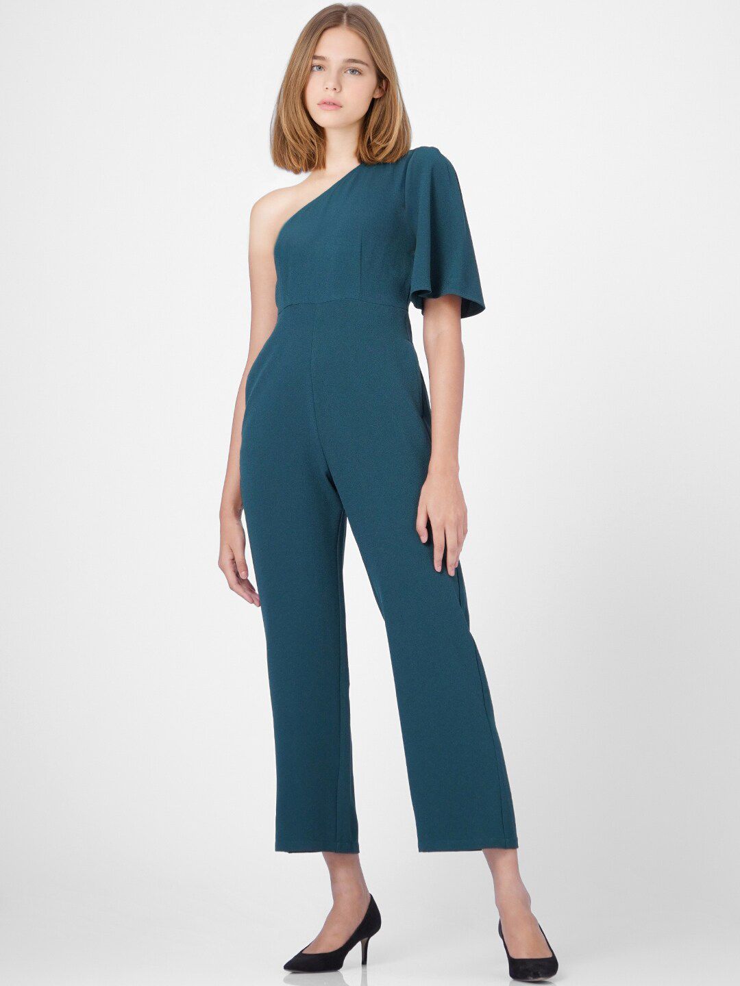 ONLY Teal Blue Basic Jumpsuit Price in India