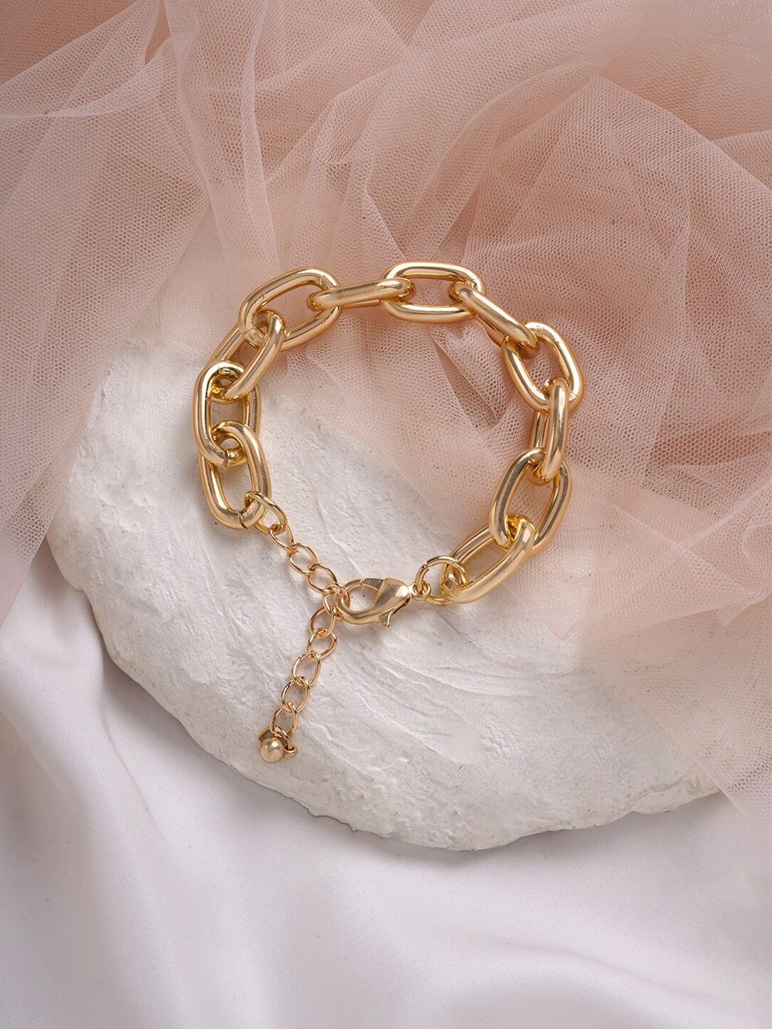 BEWITCHED Women Gold-Toned Linked Bracelet Price in India